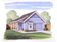 This is the front elevation for these Garage Plans.