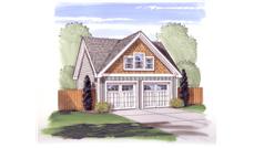 This is the front elevation for these garage plans.
