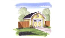 This is the front elevation for these garage plans.