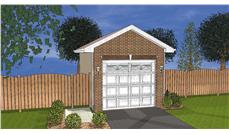 This image is a 3D rendering of these Garage Plans.