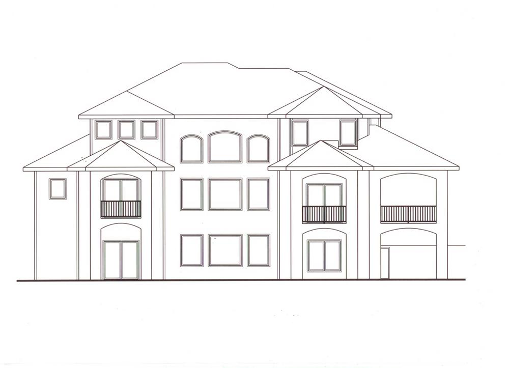 Home Plan Rear Elevation