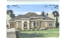 This is an artist's rendering of these Mediterranean Homeplans.