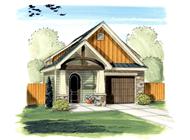 This is the front elevation for these Garage Plans.