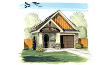 This is the front elevation for these Garage Plans.