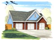 This is the front elevation of these Garage Plans.