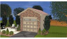 This is a 3D Computer Rendering of these Garage Plans.