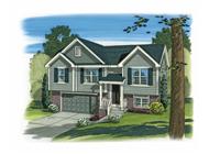 This is an artist's version of the front elevation of these Multi-Unit House Plans.