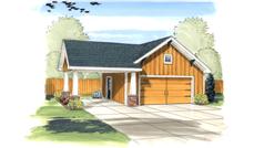 This is an artist's rendering of these Garage Plans.