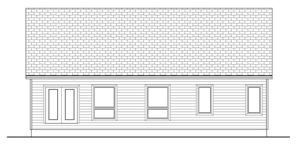 Home Plan Rear Elevation