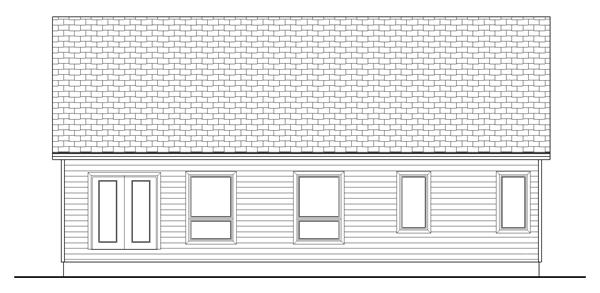 Home Plan Rear Elevation