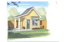 This is the front elevation of these Shed Plans.