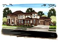 This is an artist's colored rendering of these Luxury Homeplans.