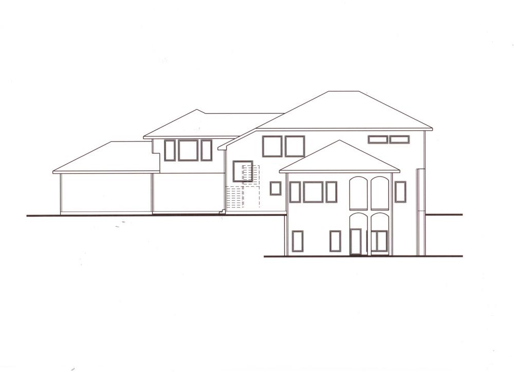 Home Plan Rear Elevation