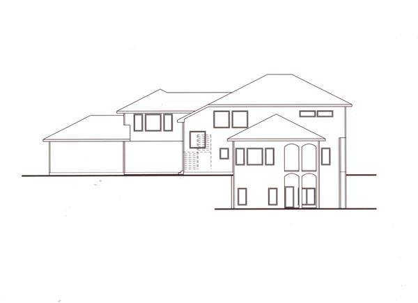Home Plan Rear Elevation