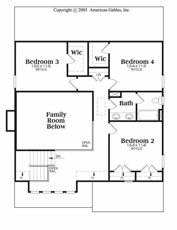House Plan Chastain Second Floor Plan