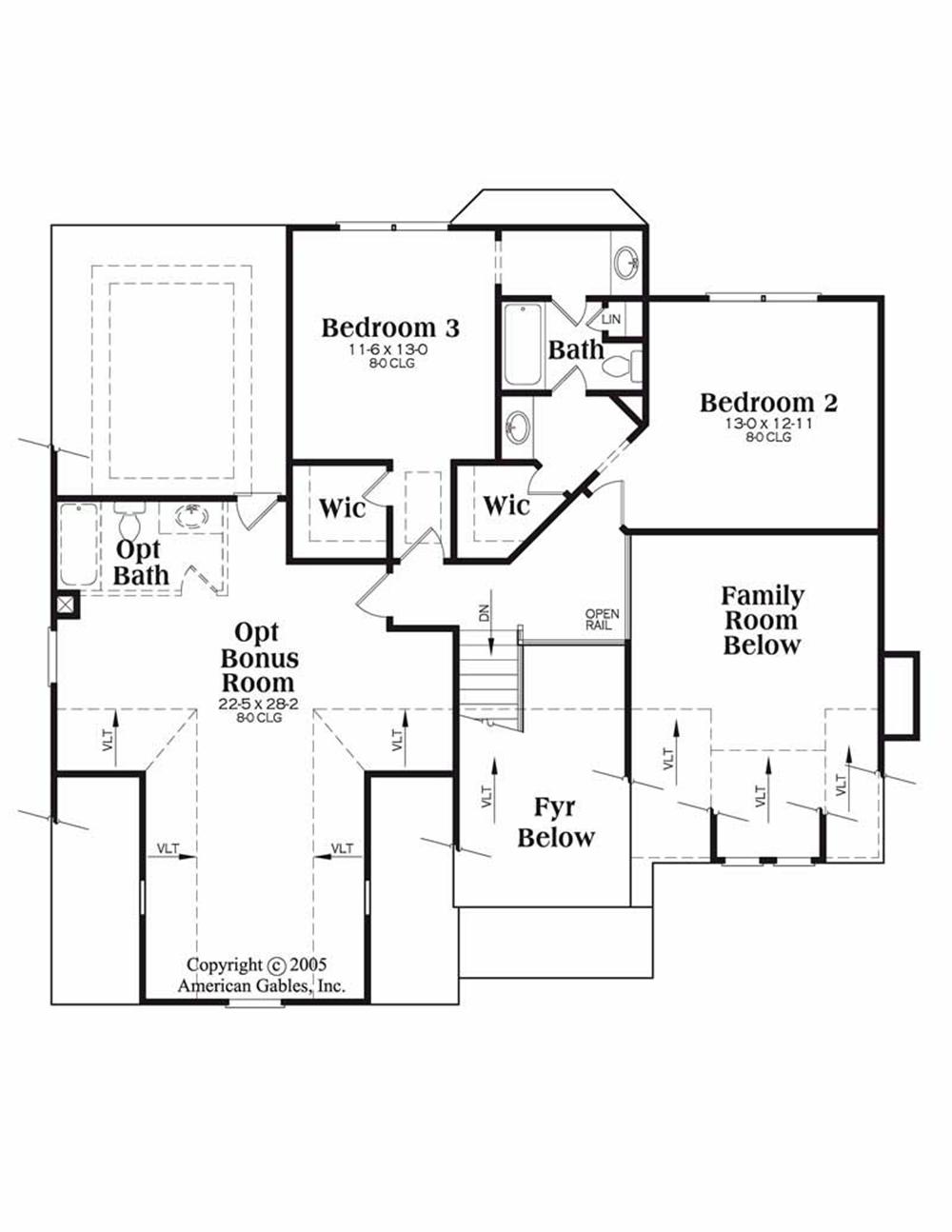 House Plan Northwood Second Floor Plan