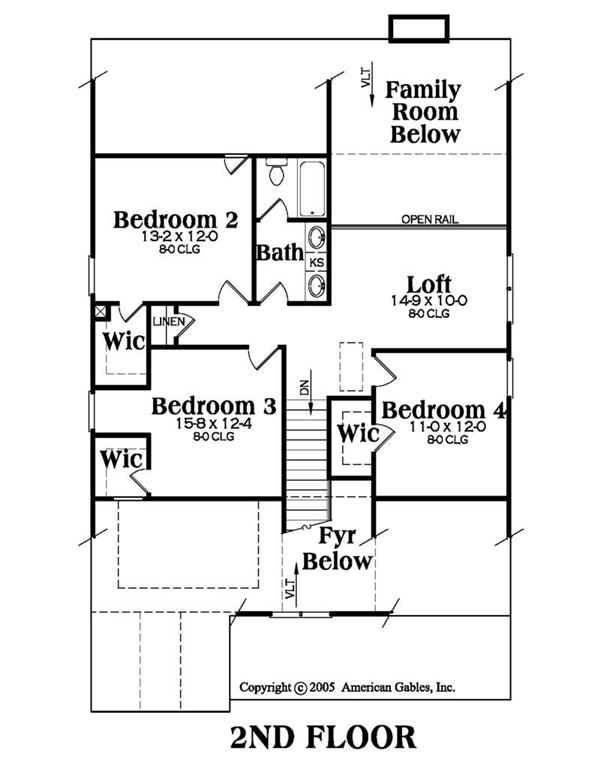 House Plan AG-Alexandria Second Floor Plan