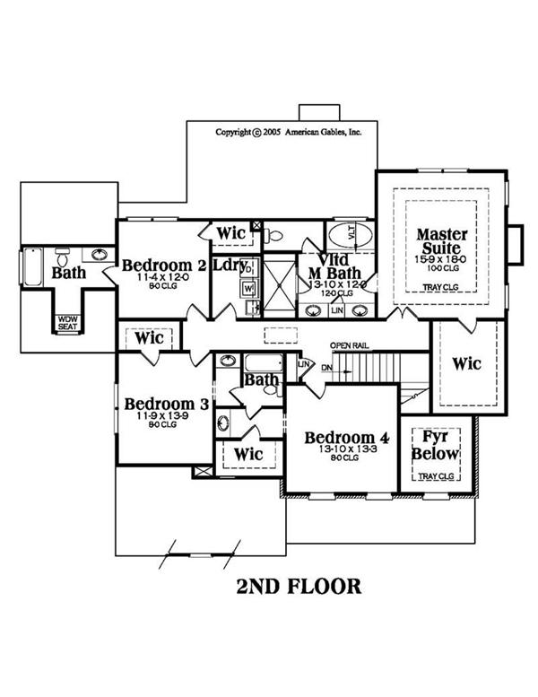House Plan AG-Bradford Second Floor Plan