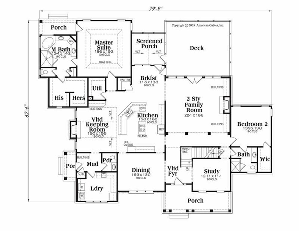 House Plan Dunwoody Main Floor Plan
