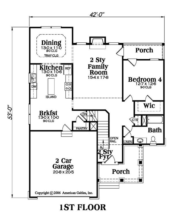 House Plan AG-Townsend Main Floor Plan