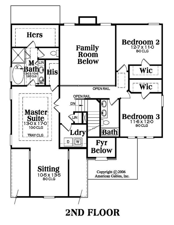 House Plan AG-Townsend Second Floor Plan