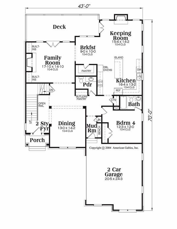 House Plan Riverside Main Floor Plan