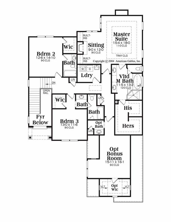 House Plan Riverside Second Floor Plan