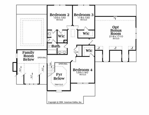 House Plan Jackson Second Floor Plan