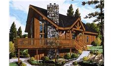 This is an artist's rendering of these small house plans # 9772