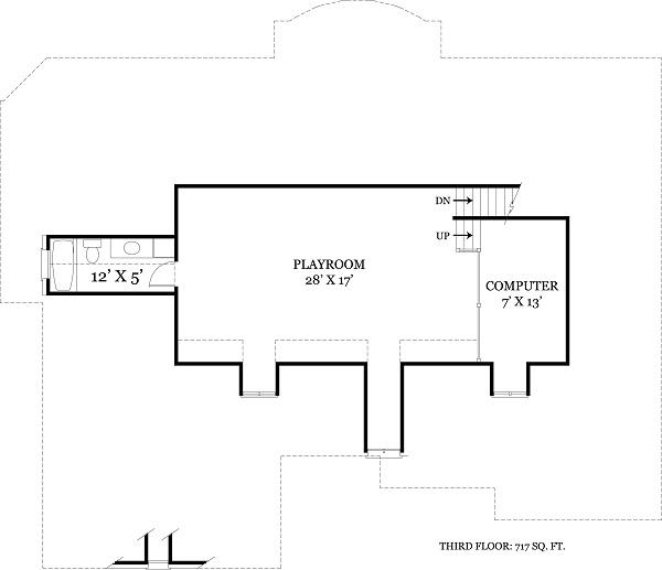 106-1108 house plan third floor