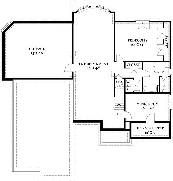 106-1108 house plan basement elevation
