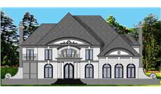 This is a colorful elevation for these Luxury Homeplans.