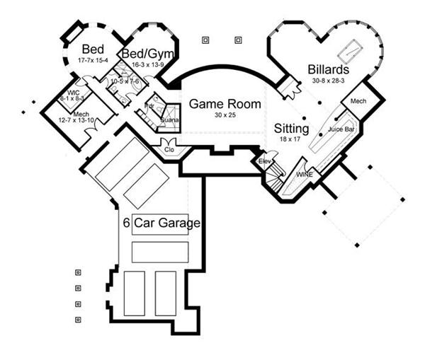 Floor Plan Basement (Alternate)