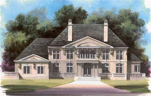 Luxury Homeplans color rendering.