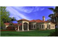 Luxury House Plans AA6095-0602 color elevation.