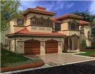 Luxury house plans color front photo.