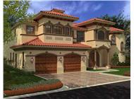 Luxury house plans color front photo.