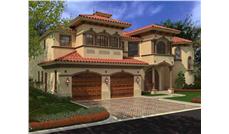 Luxury house plans color front photo.