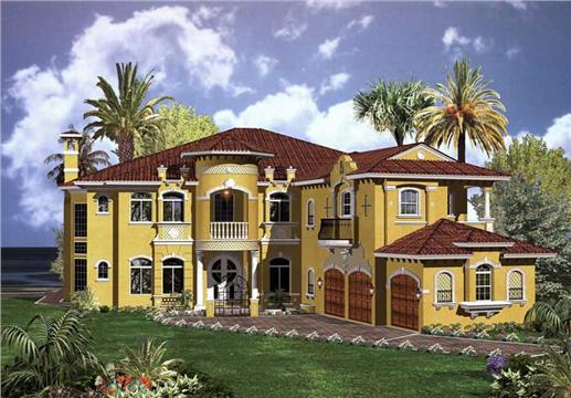 Luxury House Plans AA6714-0270 color image.