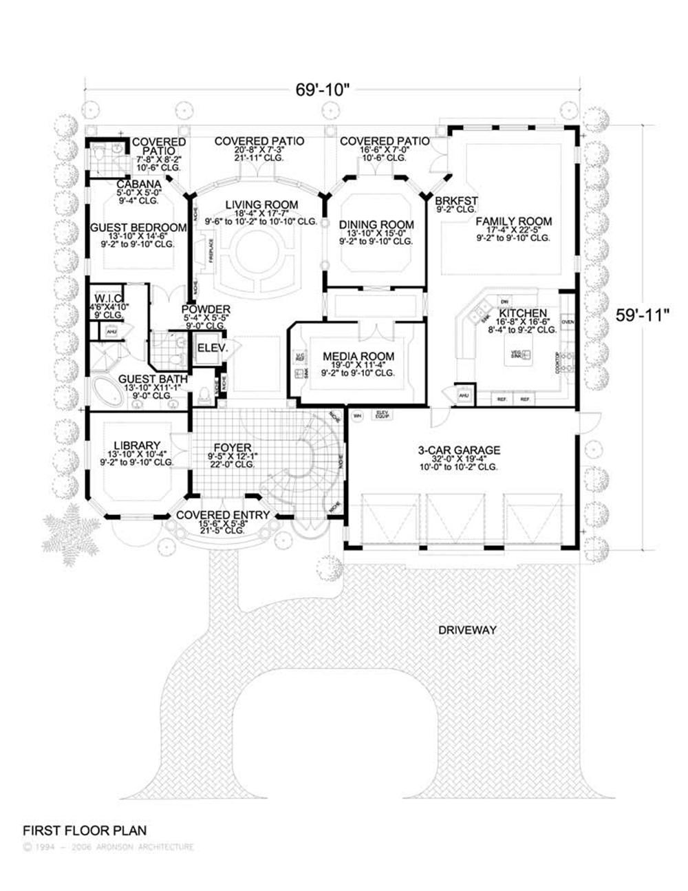 HOME PLAN AA MAIN FLOOR PLAN