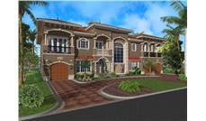 Luxury house plans color rendering.