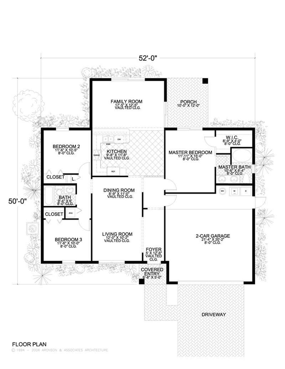 House Plan AA-1552-9867 Main Floor Plan