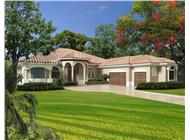 This image shows the front elevation of these Luxury House Plans.