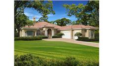 This image shows the front elevation of these Mediterranean House Plans, Luxury Home Plans