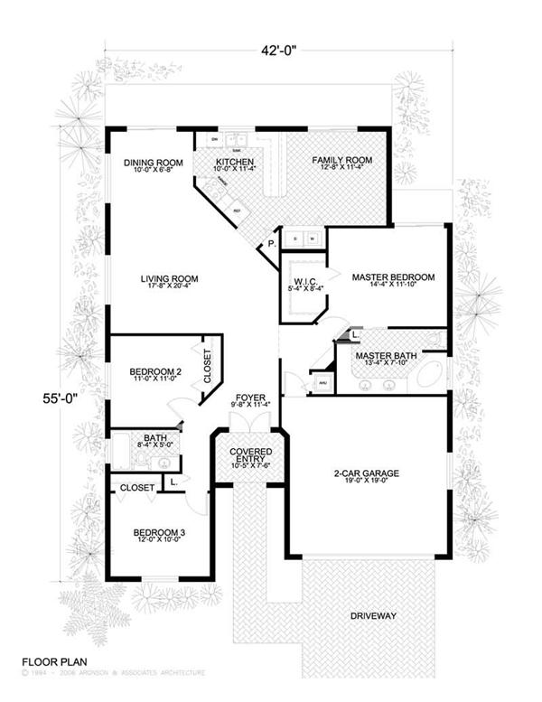 House Plan AA-1619-9401 Main Floor Plan