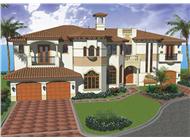 Luxury House Plans color rendering.