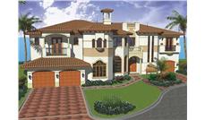 Luxury House Plans color rendering.
