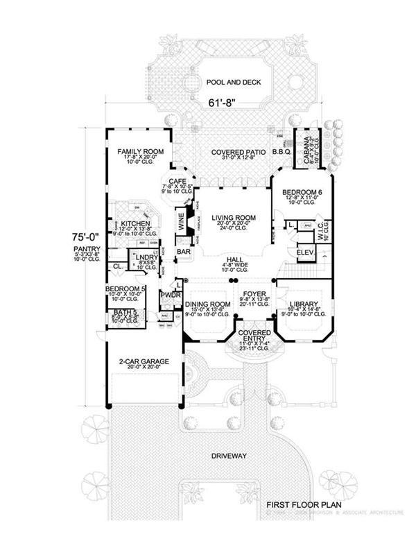 This image shows the living and dining areas of the main floor plan.