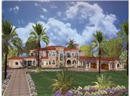 Luxury Home Plans color rendering.