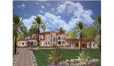 Luxury Home Plans color rendering.